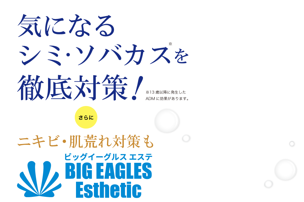 気になるシミ・ソバカスを徹底対策!さらにニキビ・肌荒れ対策も